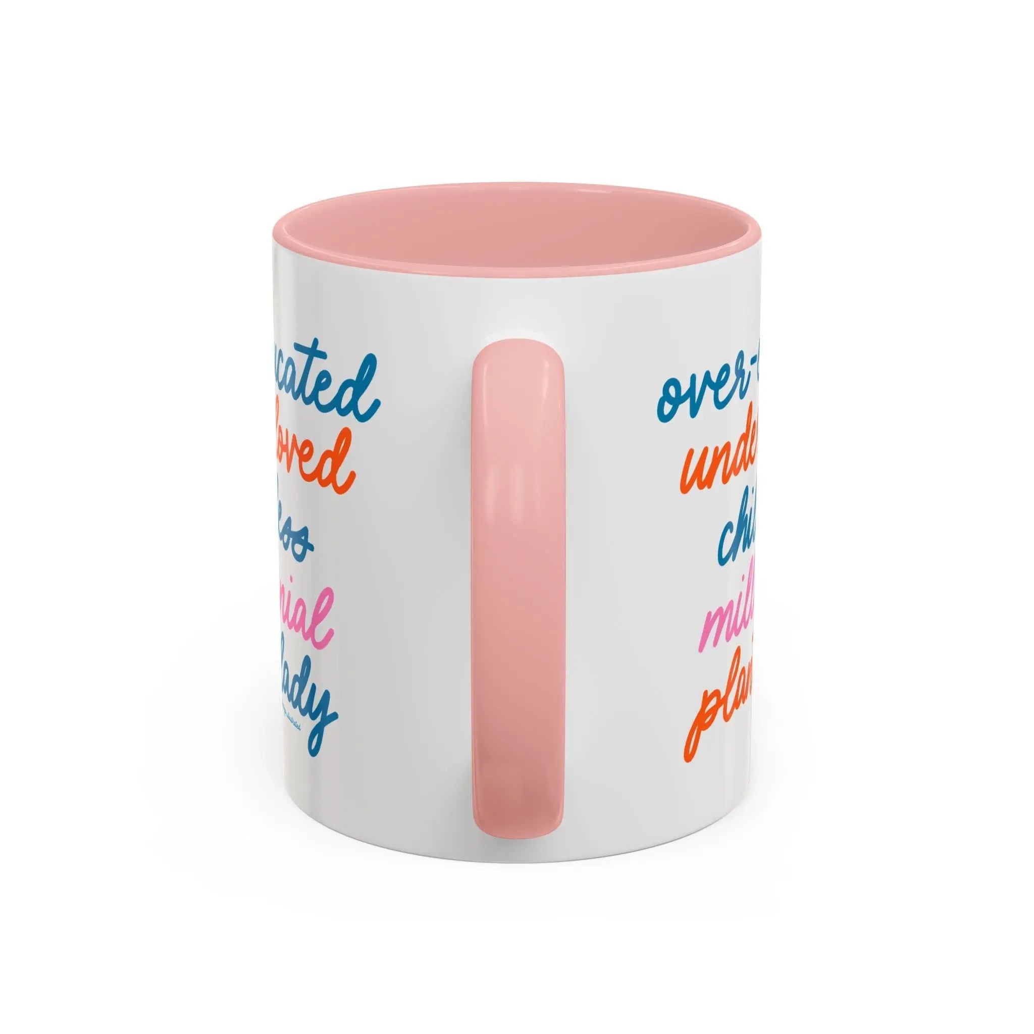 Over - educated under - loved childless millennial Plant Lady Mug - MangoIllustrated - Mug