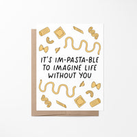 Pasta Valentine's Day card - MangoIllustrated - Greeting Cards