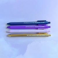 Pathological People Pleaser jotter gel pen - MangoIllustrated - Pens