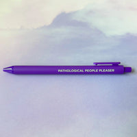 Pathological People Pleaser jotter gel pen - MangoIllustrated - Pens