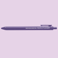 Pathological People Pleaser jotter gel pen - MangoIllustrated - Pens