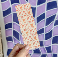 Peach Fuzz Bows bookmark - MangoIllustrated - Bookmarks
