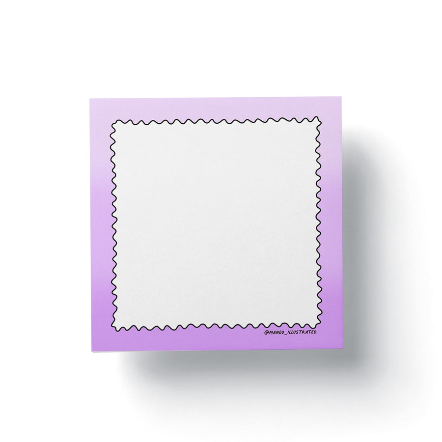 Purple Gradient Squiggle Sticky Notes