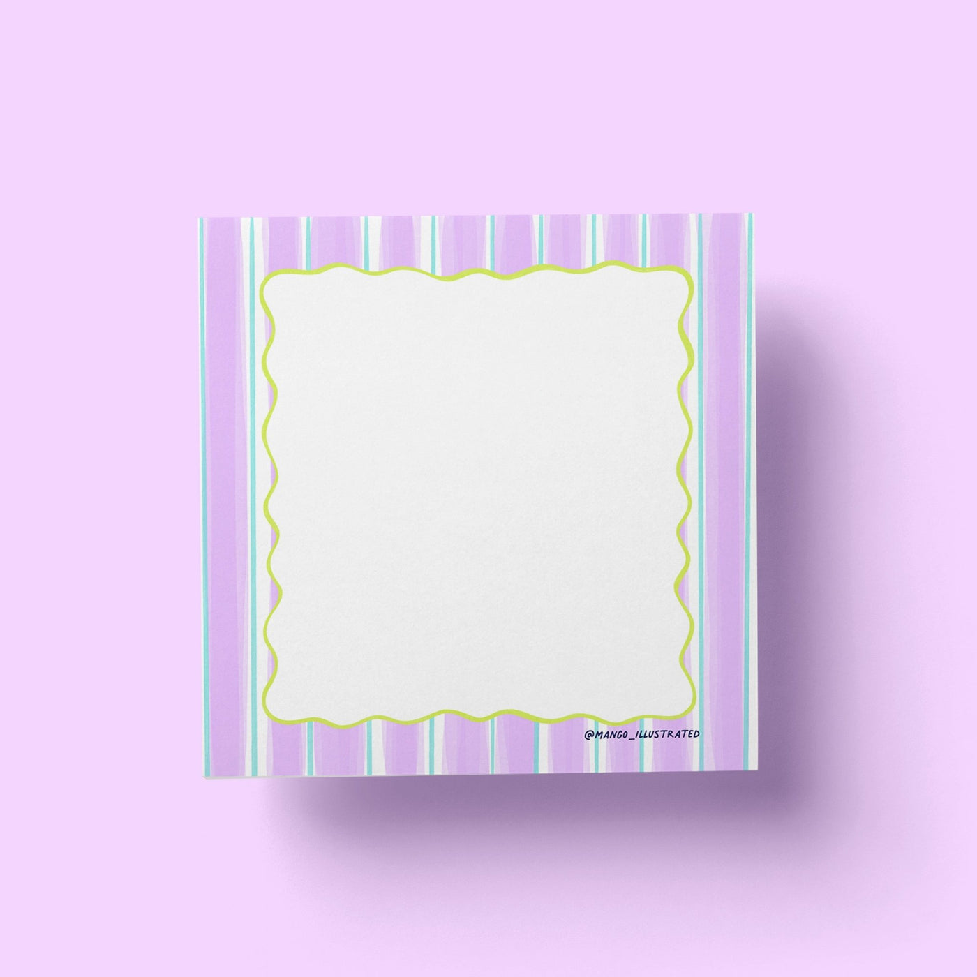 Purple Striped Squiggle Sticky Notes