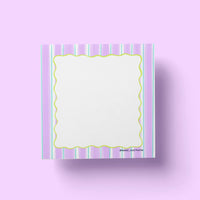 Purple Striped Squiggle Sticky Notes