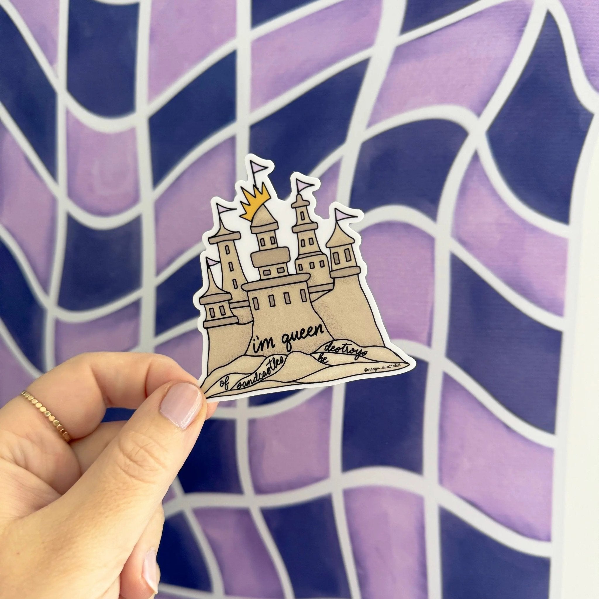 Queen of sandcastles sticker - MangoIllustrated - Sticker