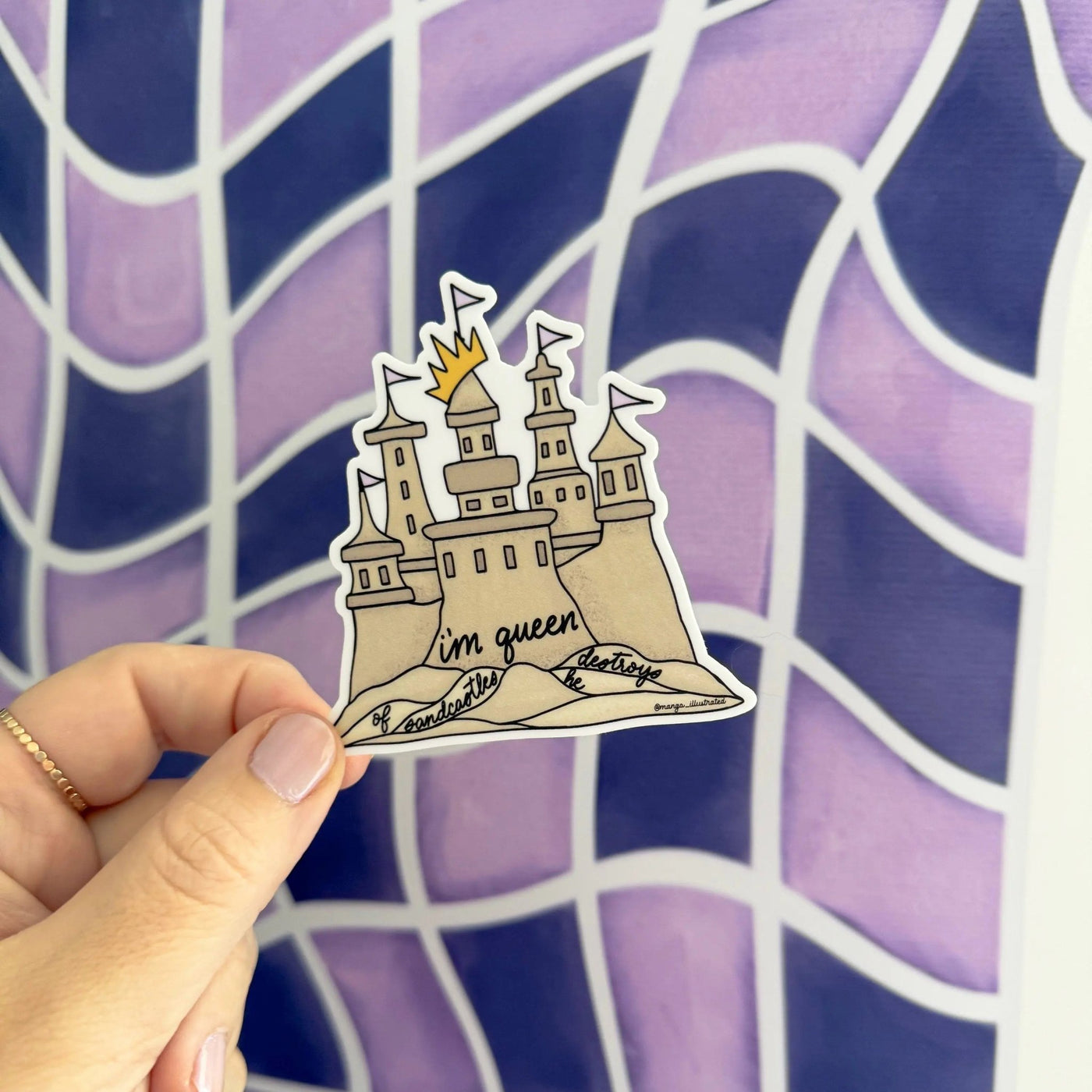 Queen of sandcastles sticker - MangoIllustrated - Sticker