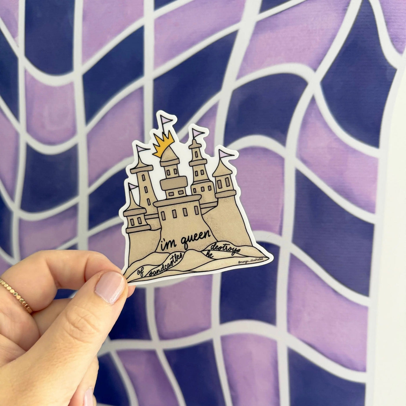 Queen of sandcastles sticker - MangoIllustrated - Sticker