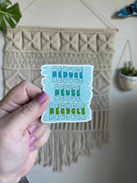 Reduce reuse recycle magnet - MangoIllustrated - Accessories