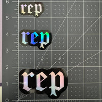 Rep holographic sticker - MangoIllustrated - Sticker