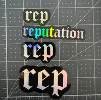 Rep holographic sticker - MangoIllustrated - Sticker