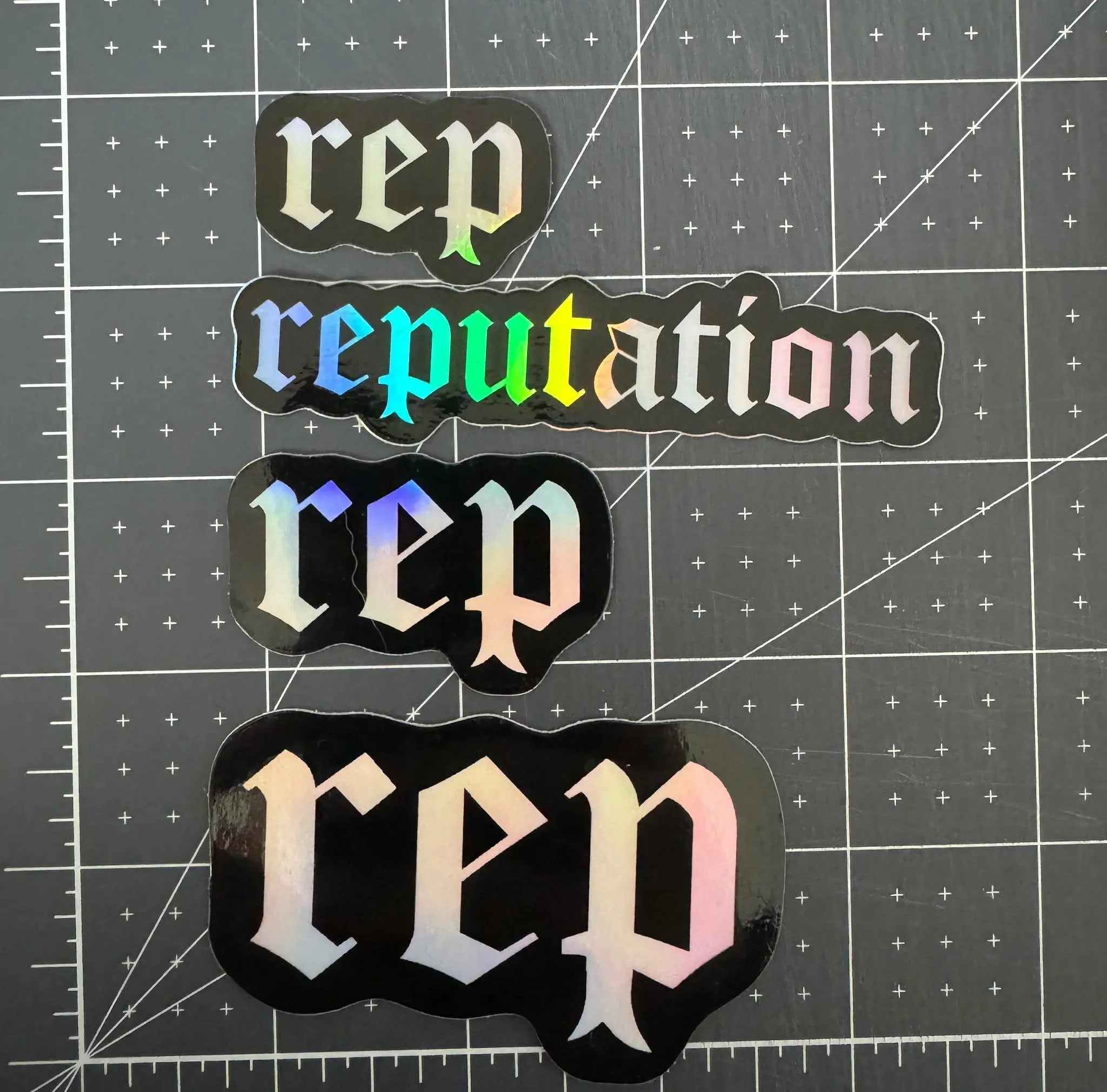 Rep holographic sticker - MangoIllustrated - Sticker