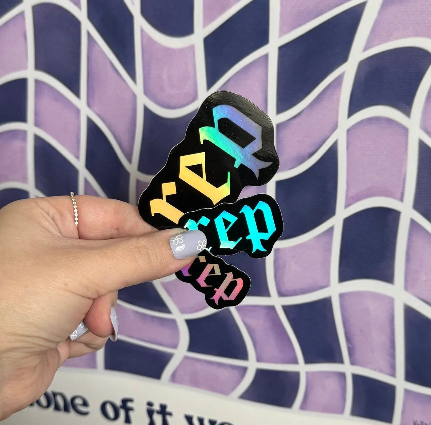 Rep holographic sticker - MangoIllustrated - Sticker