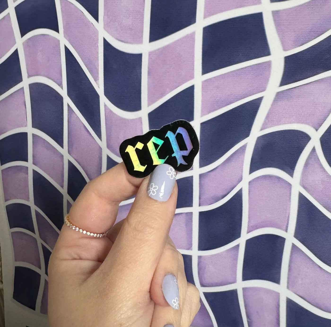 Rep holographic sticker - MangoIllustrated - Sticker