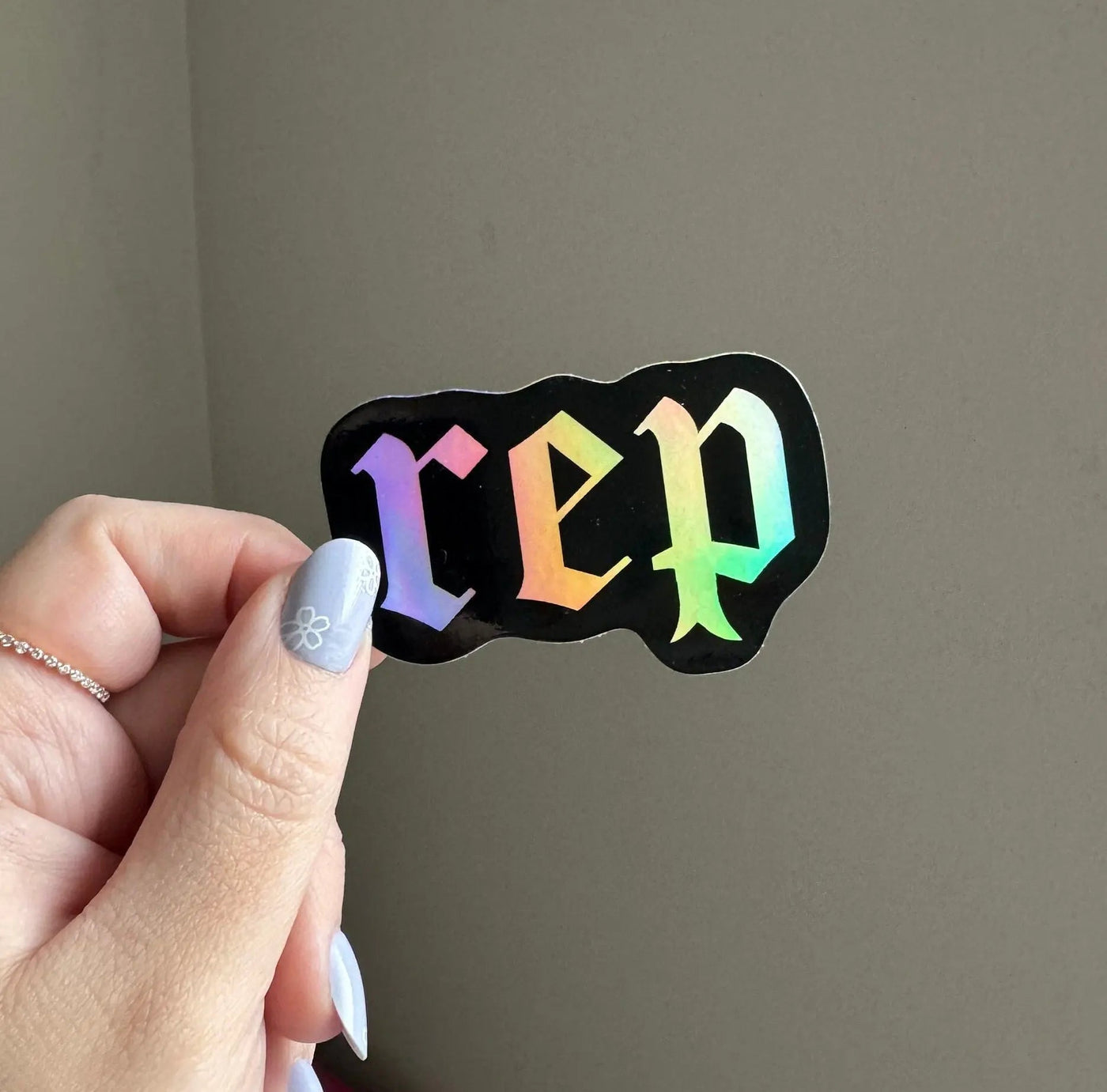 Rep holographic sticker - MangoIllustrated - Sticker