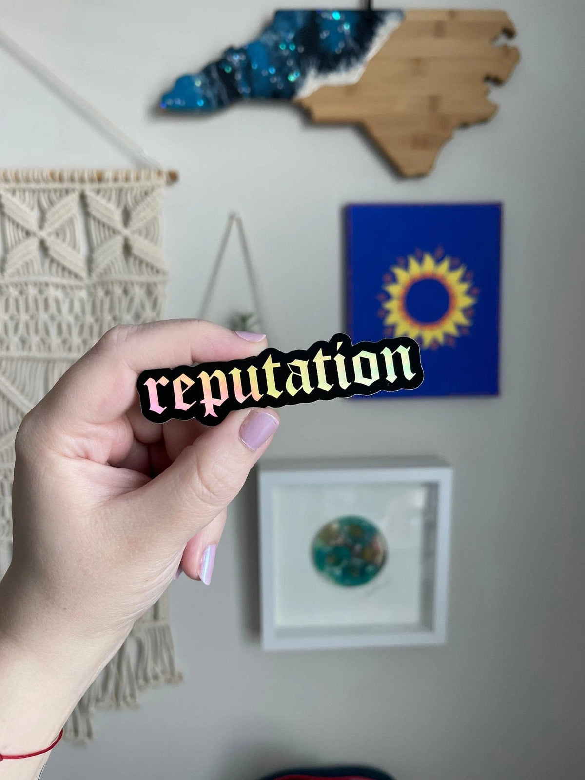 Reputation Sticker Transparent Reputation holographic sticker - MangoIllustrated · MangoIllustrated