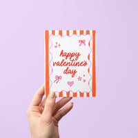 Retro Stripes Valentine's Day card - MangoIllustrated - Greeting Cards