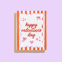 Retro Stripes Valentine's Day card - MangoIllustrated - Greeting Cards