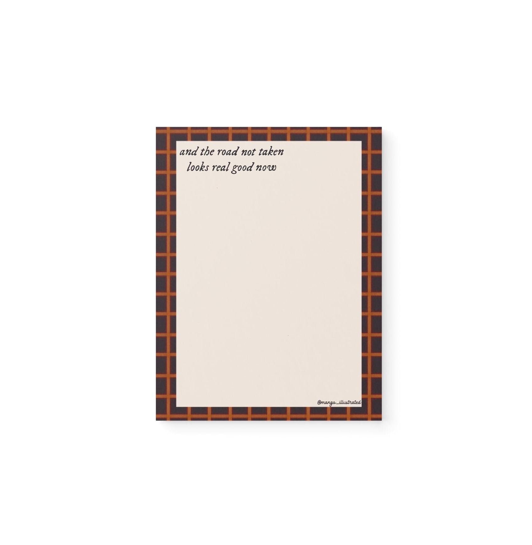 Road not taken evermore notepad - MangoIllustrated - Notepad