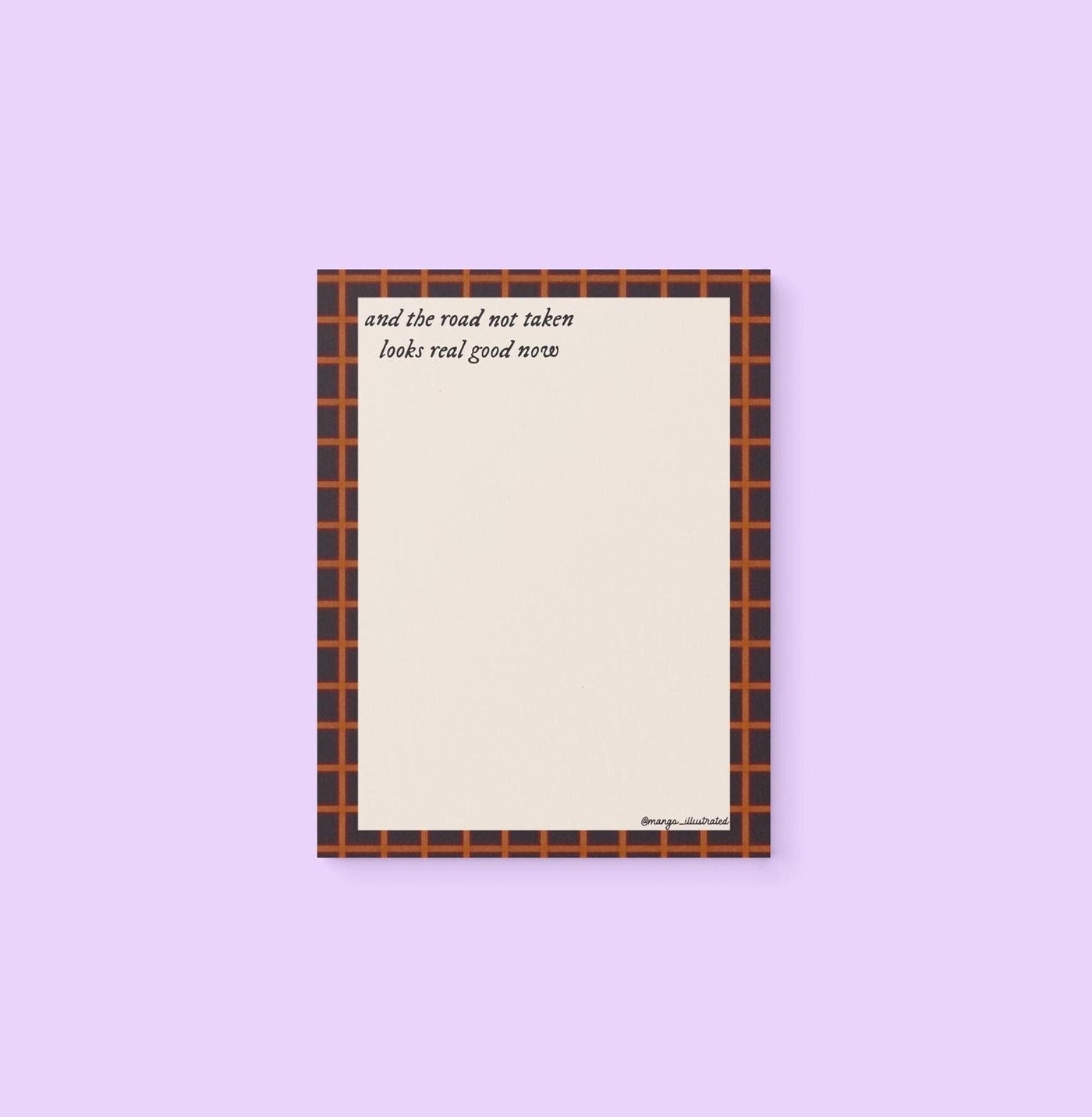Road not taken evermore notepad - MangoIllustrated - Notepad
