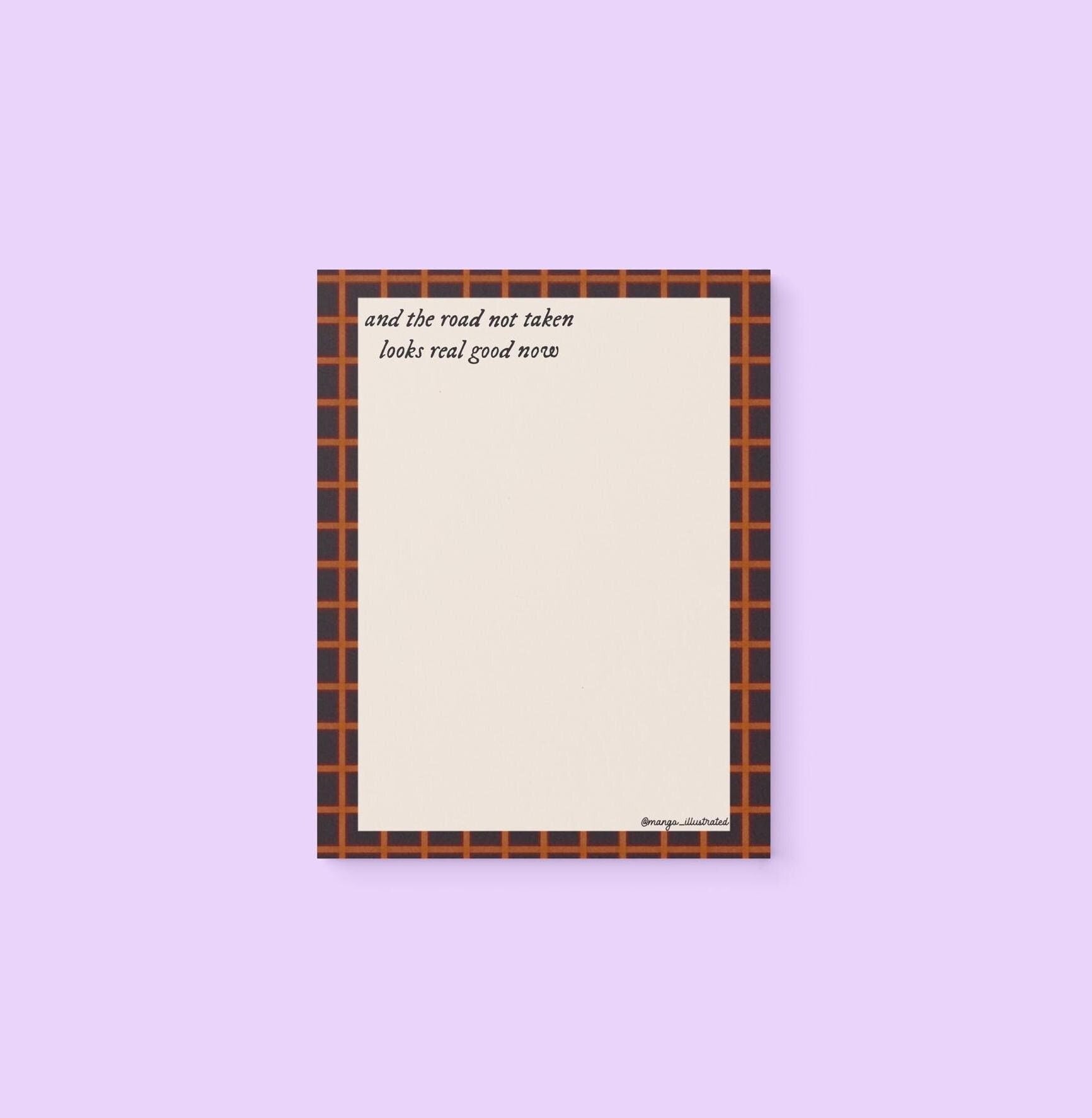 Road not taken evermore notepad - MangoIllustrated - Notepad