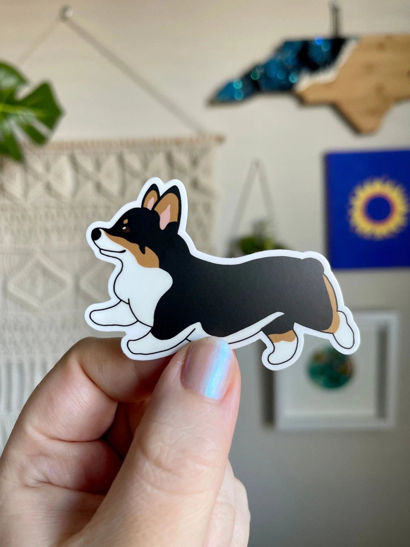 Running Corgi Sticker - MangoIllustrated - Sticker