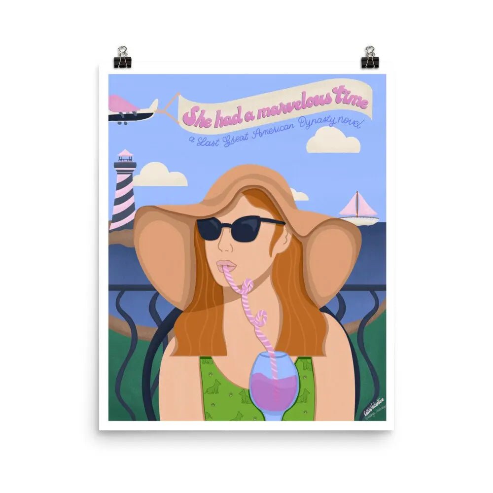 She Had a Marvelous Time art print - MangoIllustrated - Physical Art Print