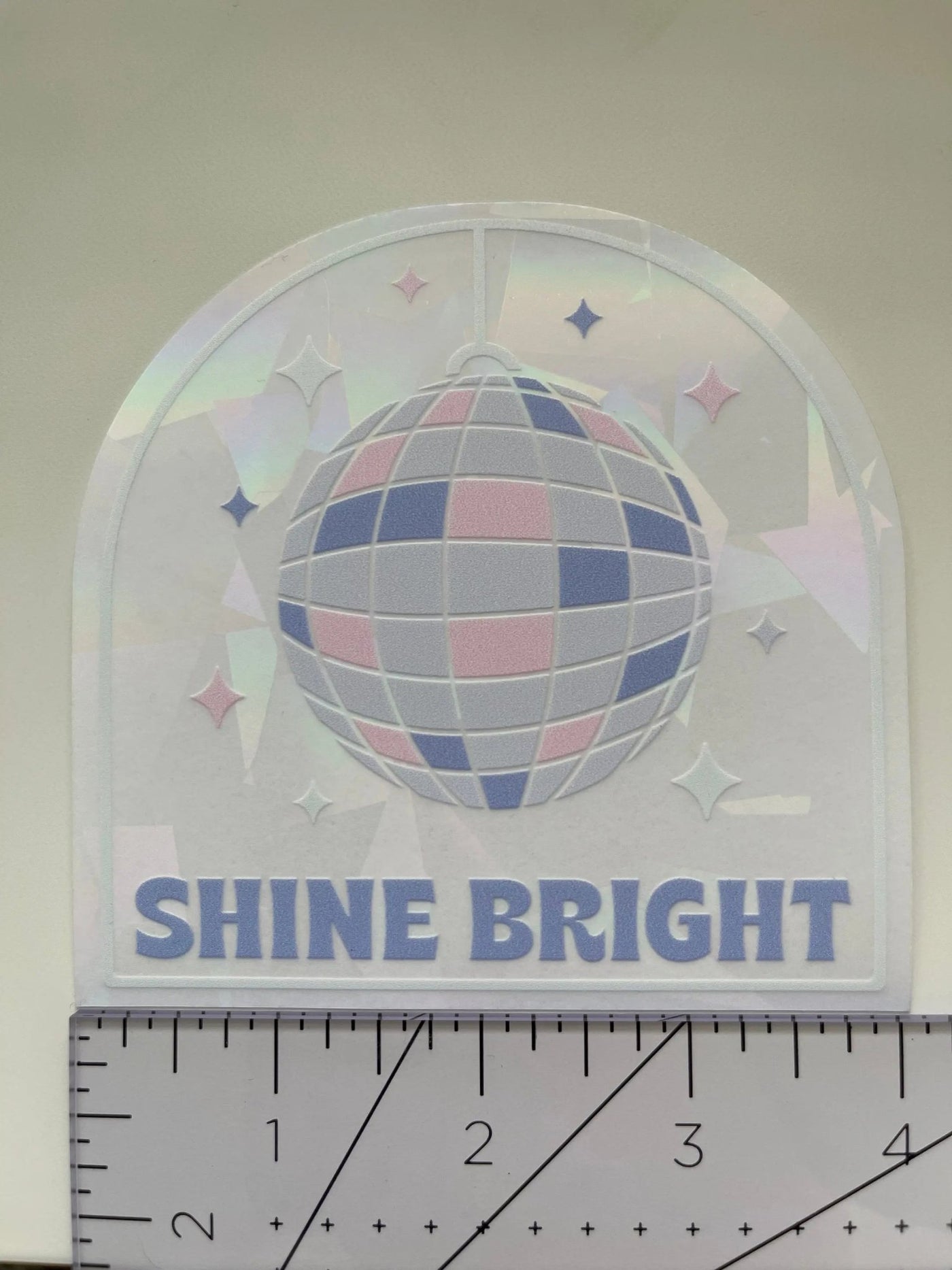 Shine Bright disco ball Suncatcher sticker - MangoIllustrated - Sticker