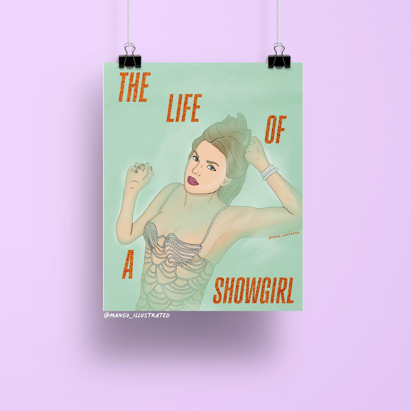 Showgirl art print - MangoIllustrated - Physical Art Print