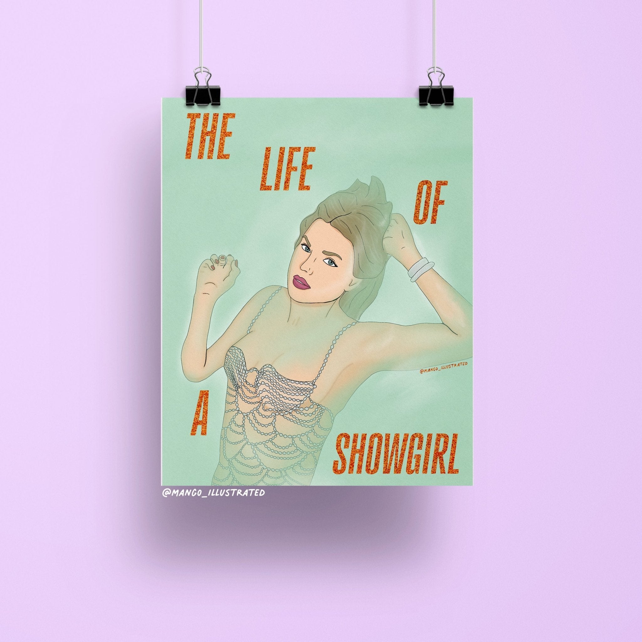 Showgirl art print - MangoIllustrated - Physical Art Print