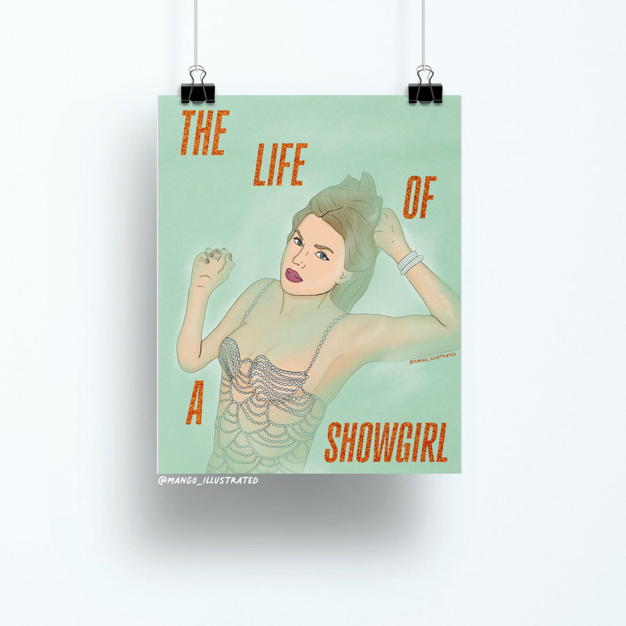 Showgirl art print - MangoIllustrated - Physical Art Print