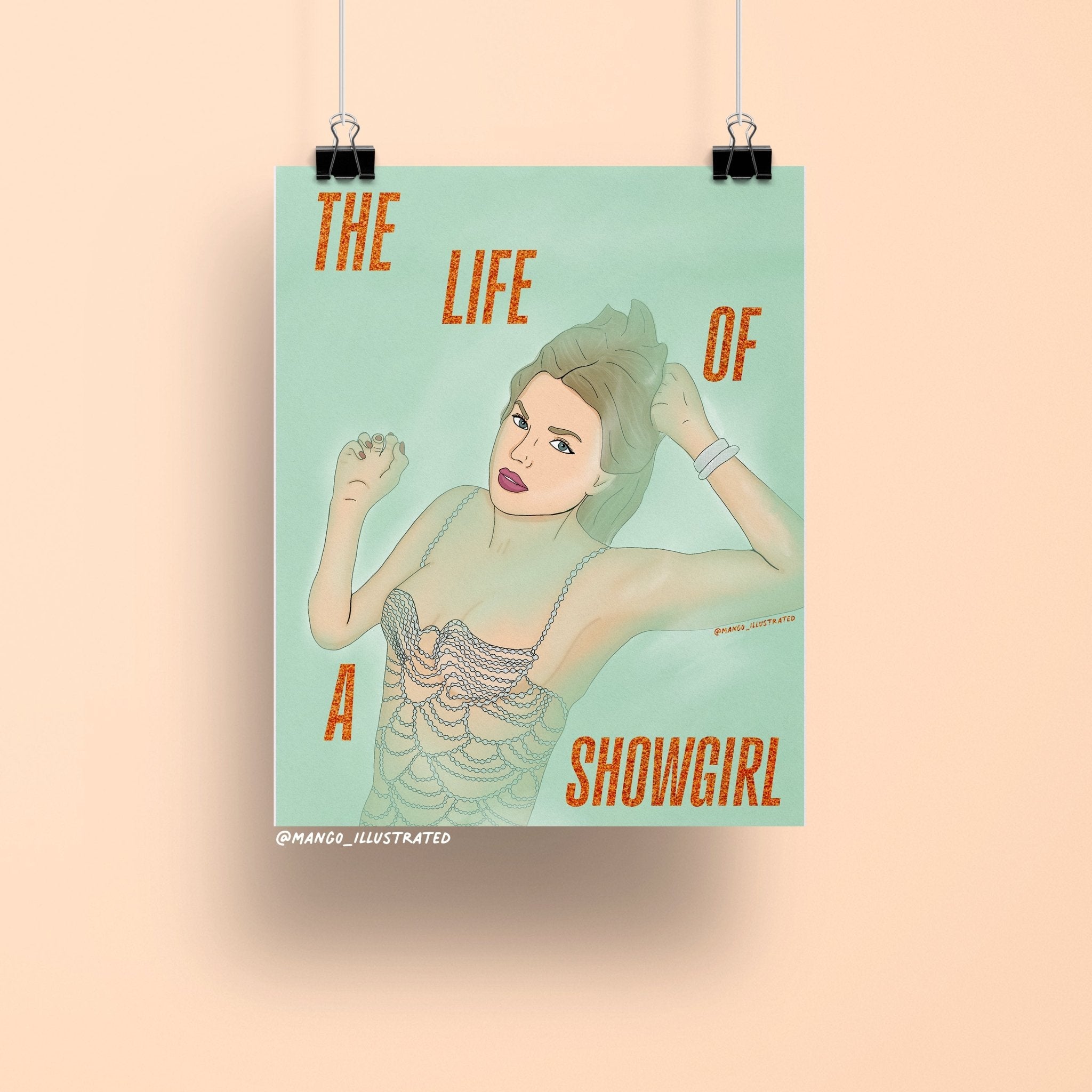 Showgirl art print - MangoIllustrated - Physical Art Print