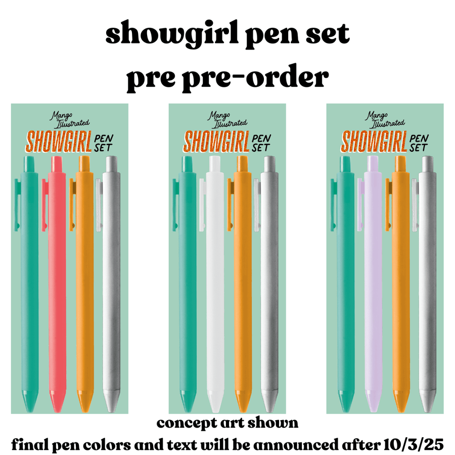 Showgirl Pen Set - Ships October 2025 - MangoIllustrated - Pens