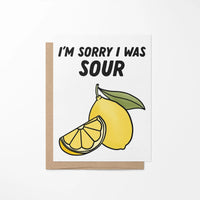 Sorry I was sour apology card - MangoIllustrated - Greeting Cards