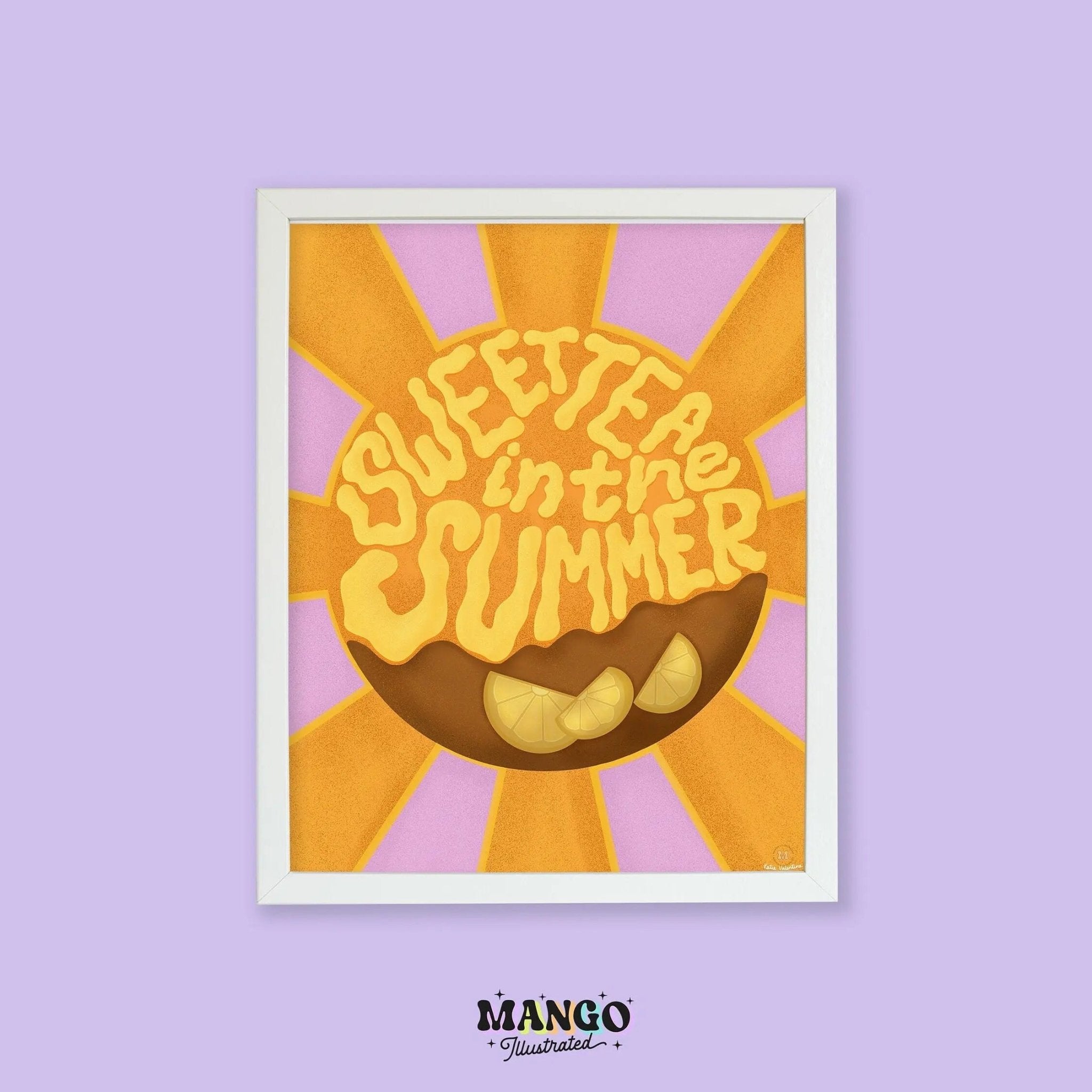 Sweet Tea in the Summer art print - MangoIllustrated - Physical Art Print