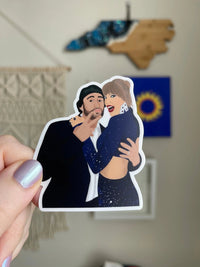 Taylor Swift and Bad Bunny Grammys sticker - MangoIllustrated - Sticker
