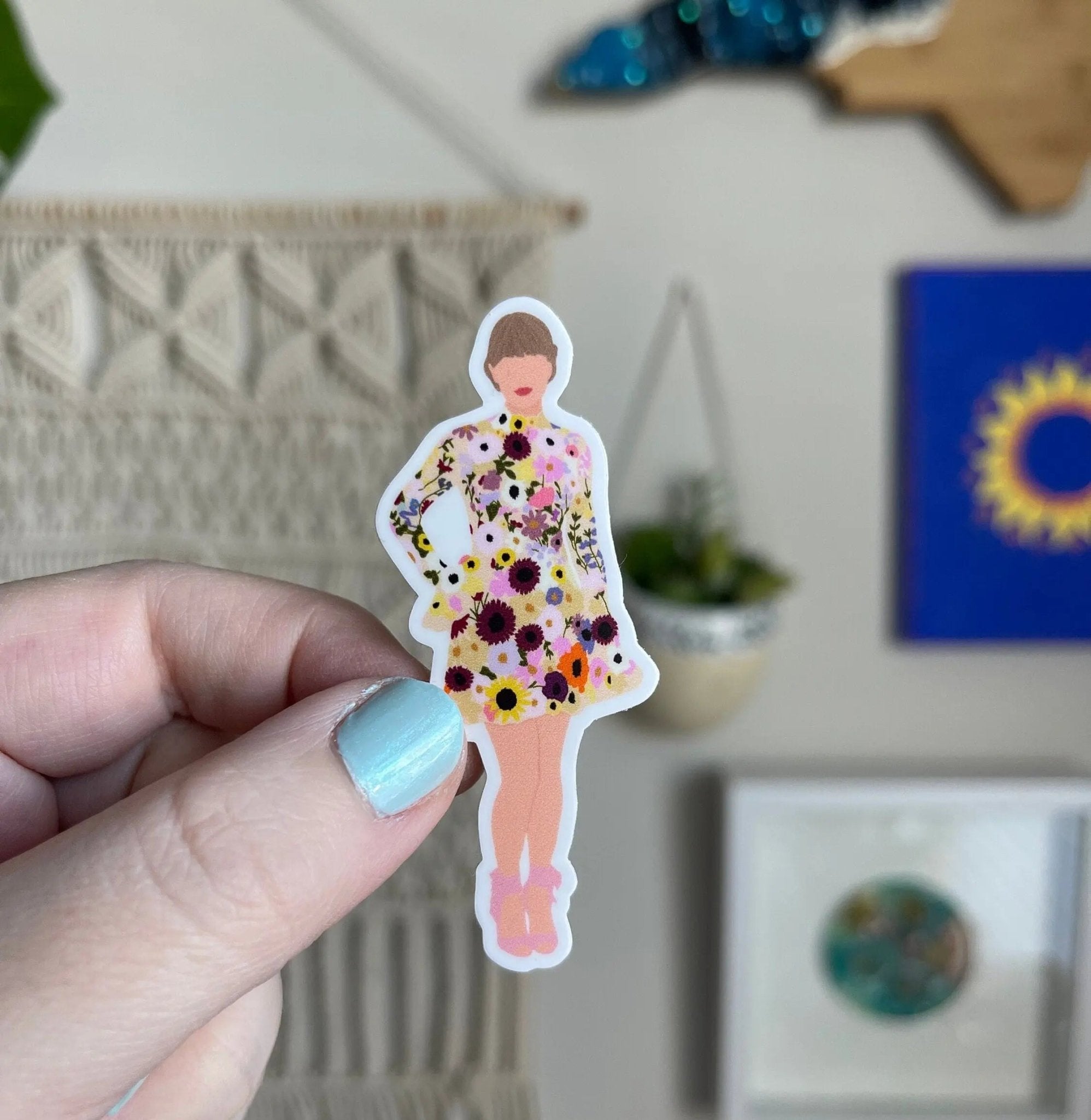 Taylor Swift Folklore floral Grammys dress sticker - MangoIllustrated - Sticker