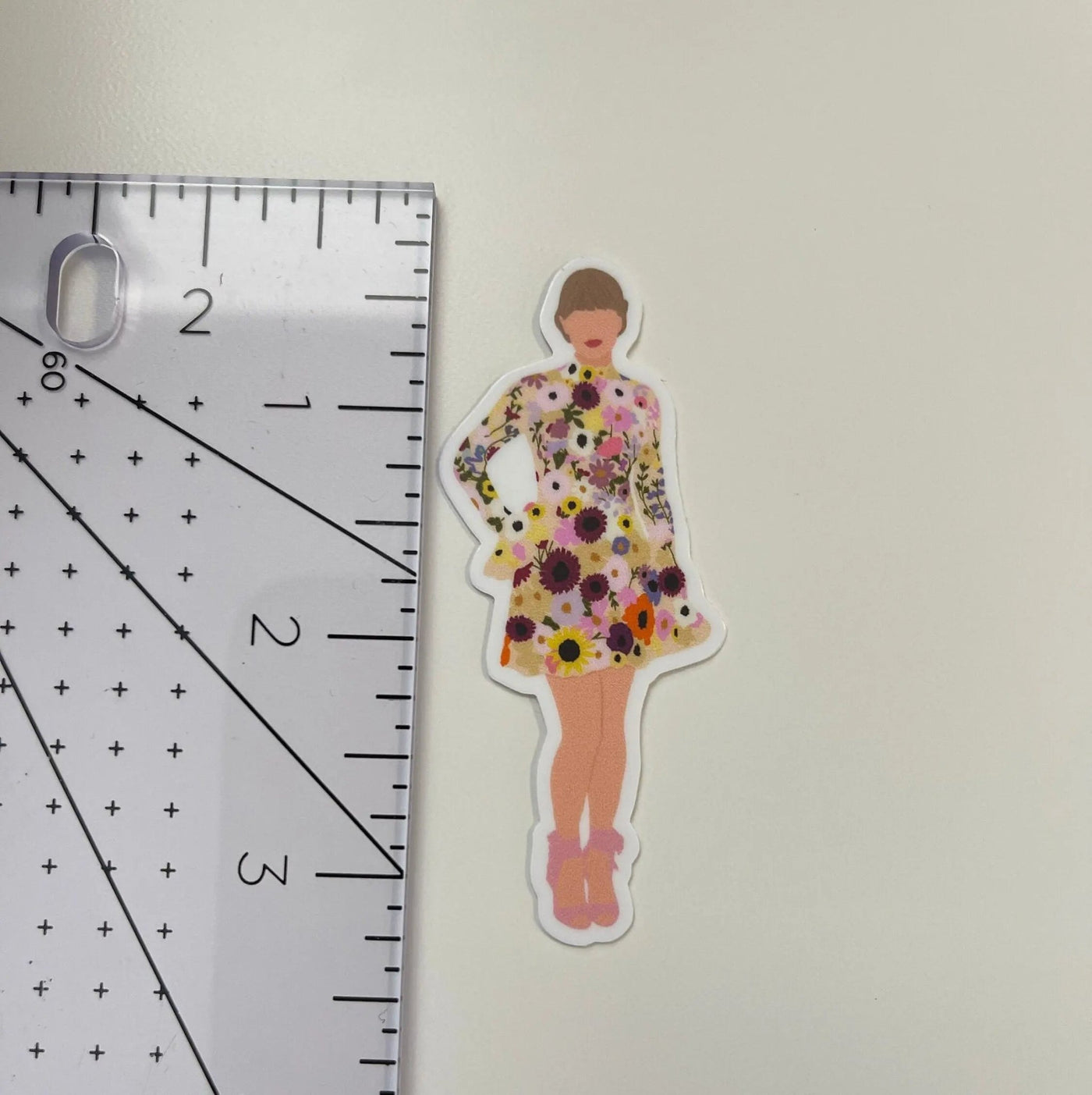 Taylor Swift Folklore floral Grammys dress sticker - MangoIllustrated - Sticker