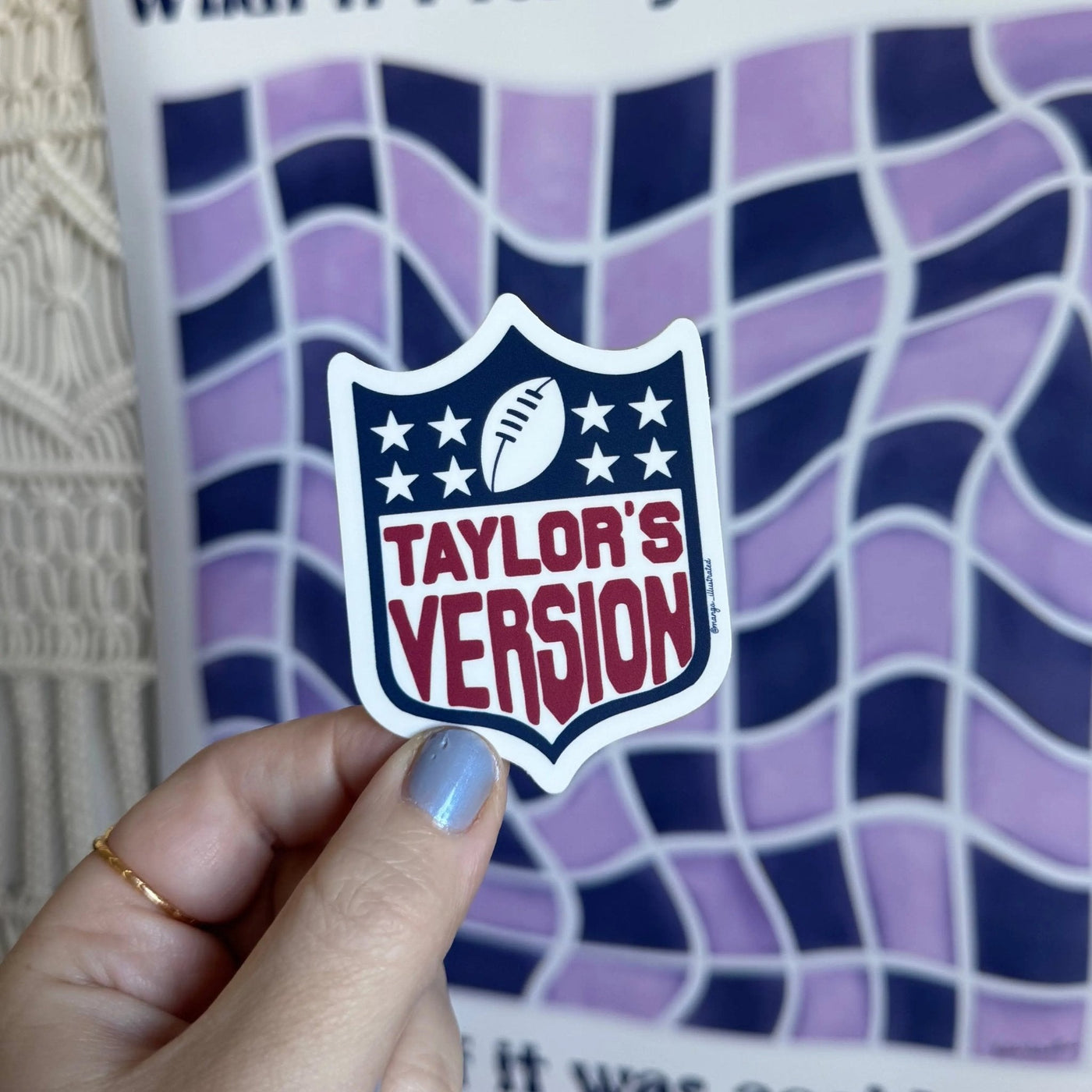 (Tay’s Version) of football sticker - MangoIllustrated - Sticker