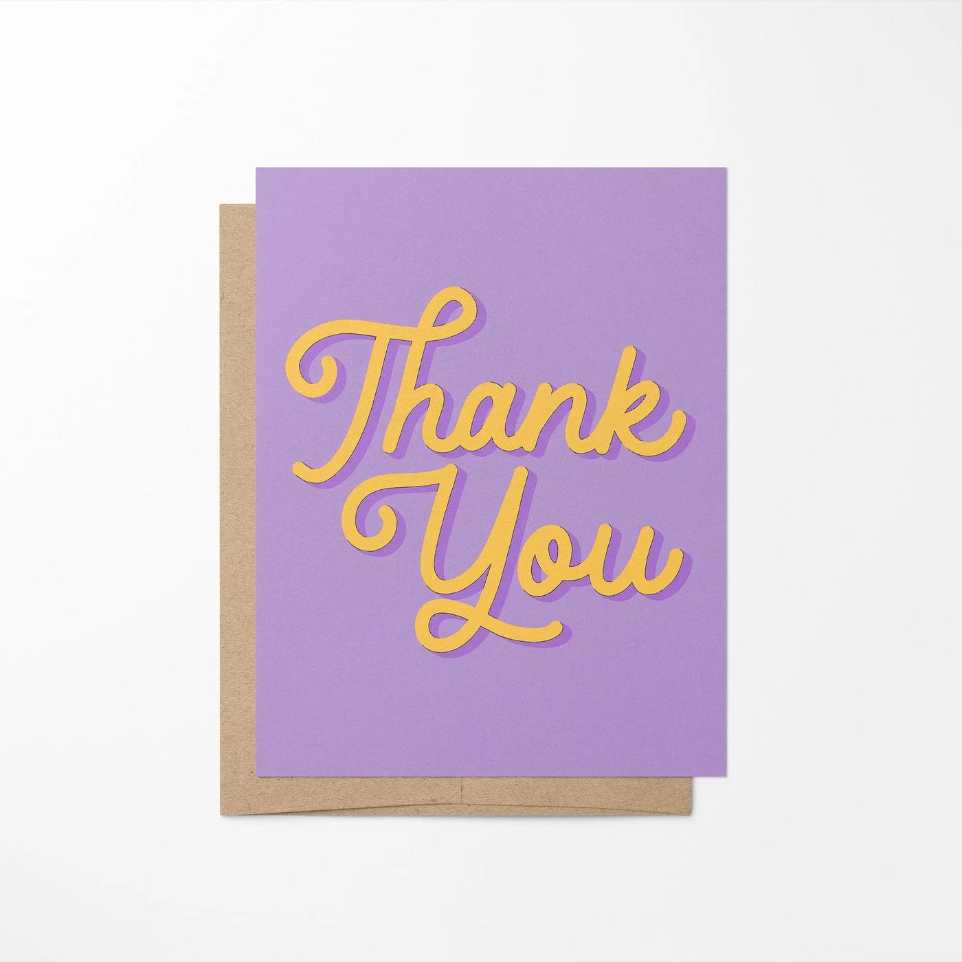 Thank You card - yellow and purple - MangoIllustrated - Greeting Cards