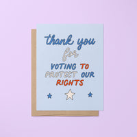 Thanks for voting greeting card - MangoIllustrated - Greeting Cards