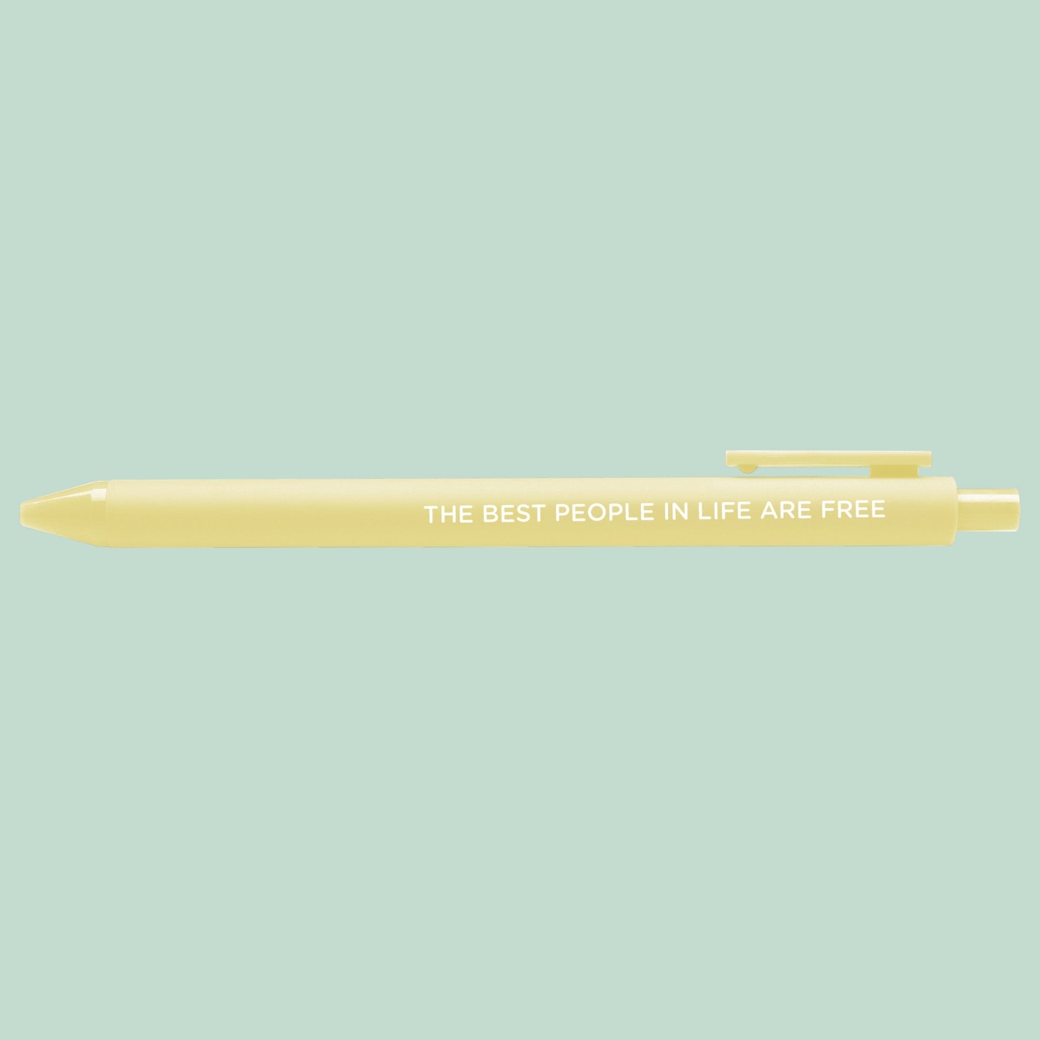 The Best People in Life Are Free jotter pen - MangoIllustrated - Pens