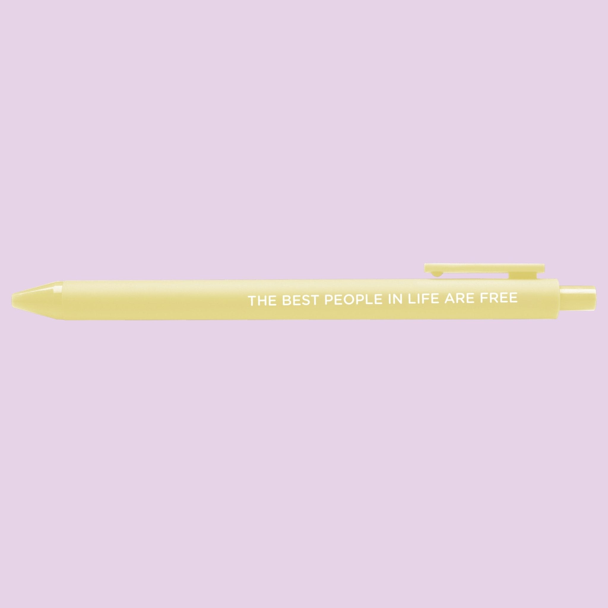 The Best People in Life Are Free jotter pen - MangoIllustrated - Pens