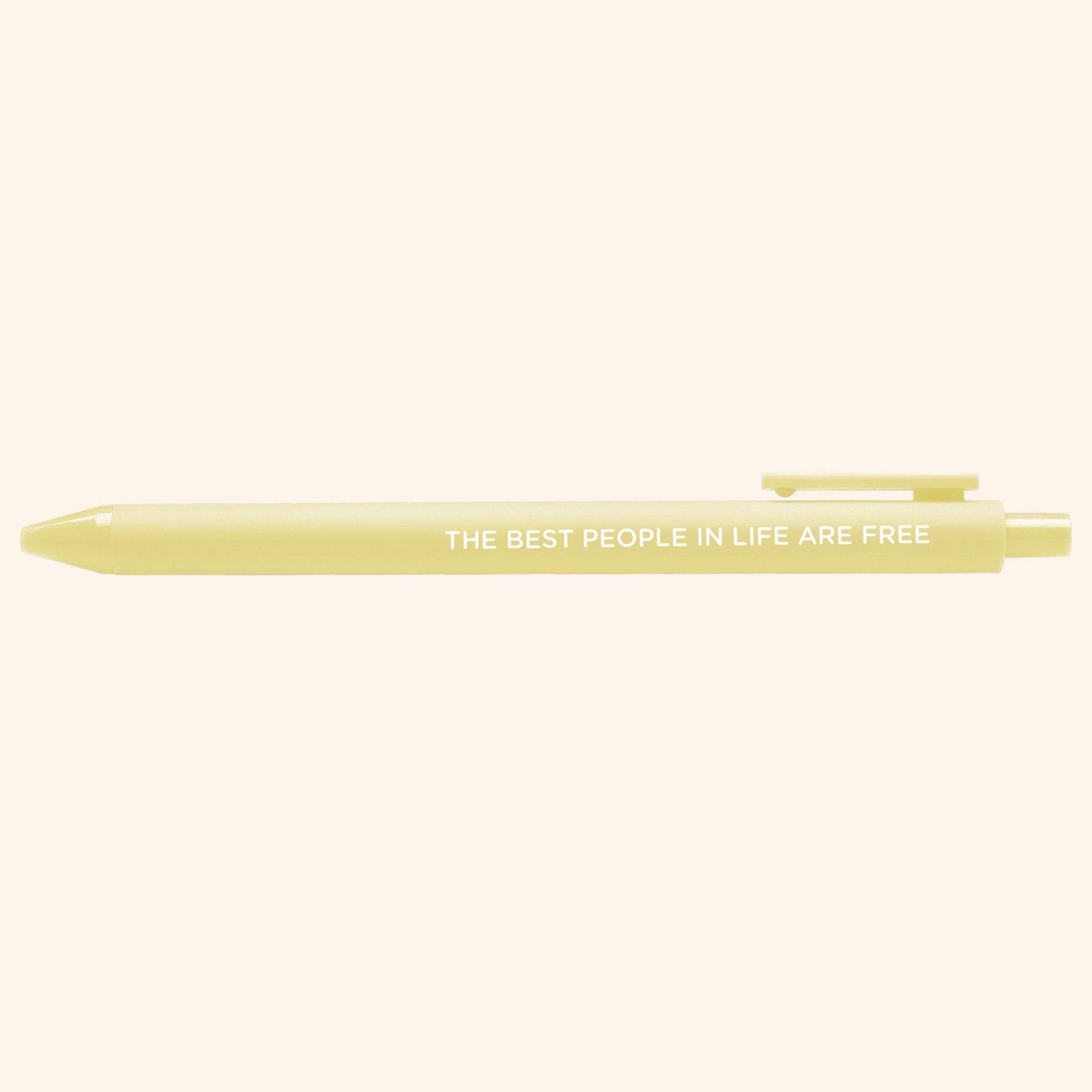 The Best People in Life Are Free jotter pen - MangoIllustrated - Pens