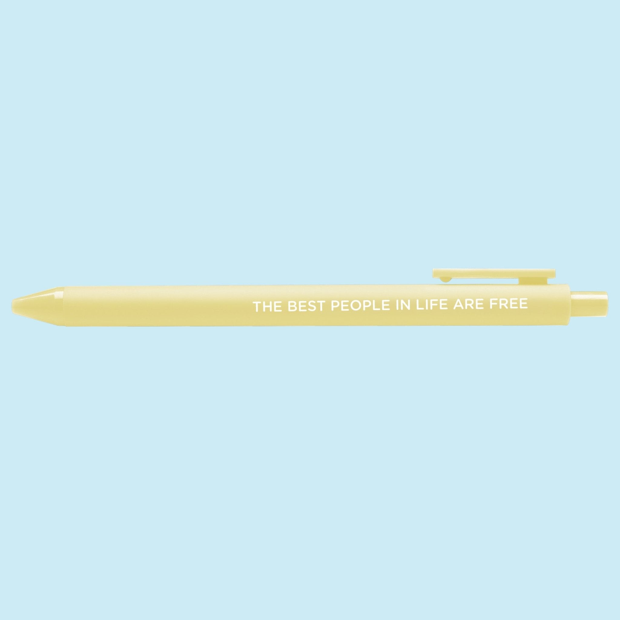 The Best People in Life Are Free jotter pen - MangoIllustrated - Pens