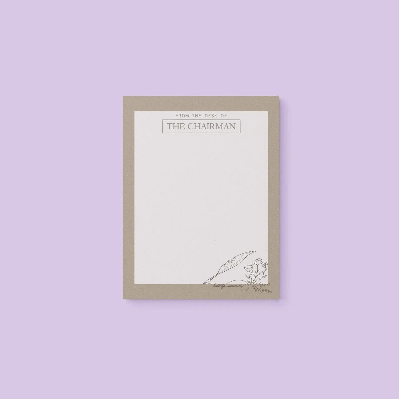 The Chairman Floral notepad - MangoIllustrated - Notepad