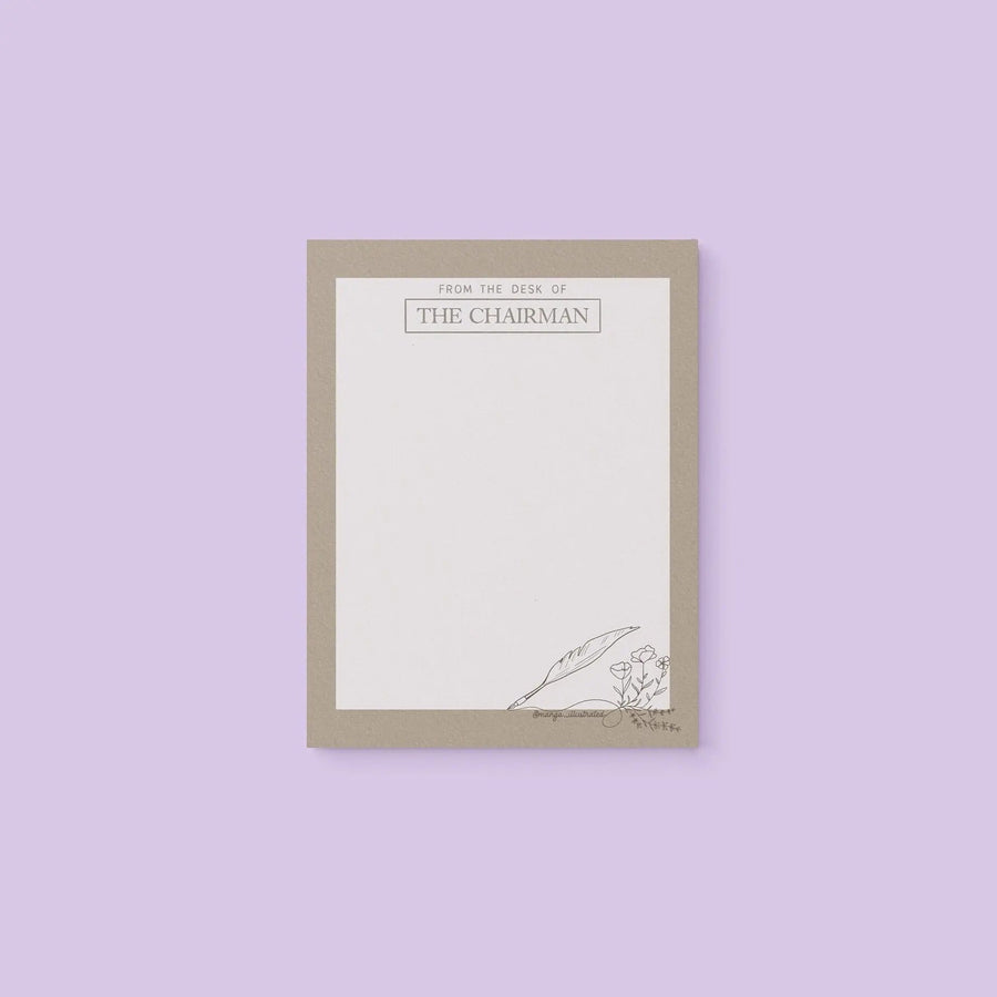 The Chairman Floral notepad - MangoIllustrated - Notepad