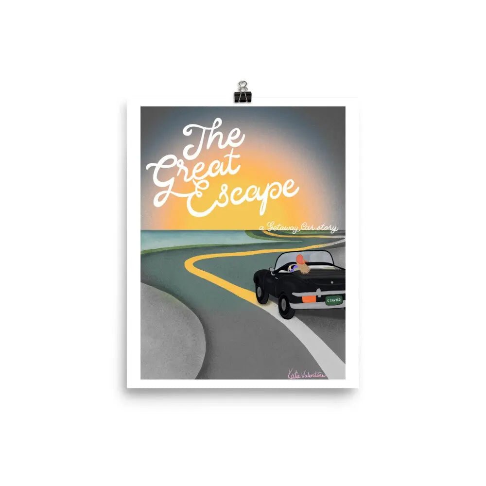 The Great Escape Getaway Car art print - MangoIllustrated - Physical Art Print