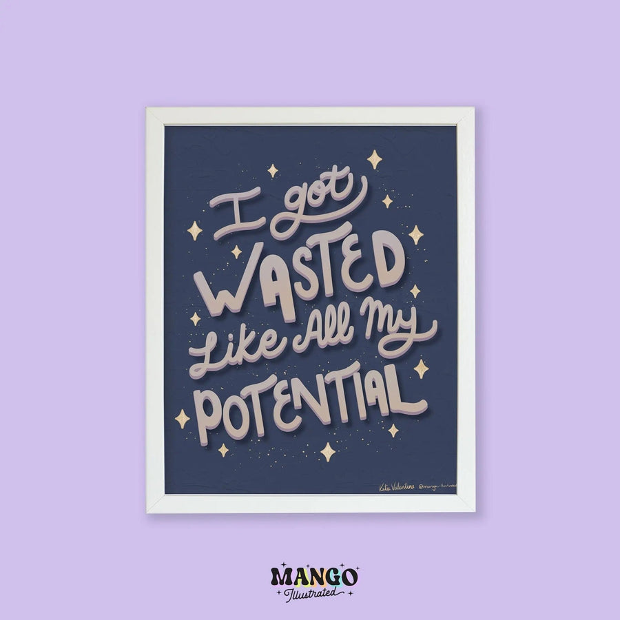 This is Me Trying art print - MangoIllustrated - Physical Art Print