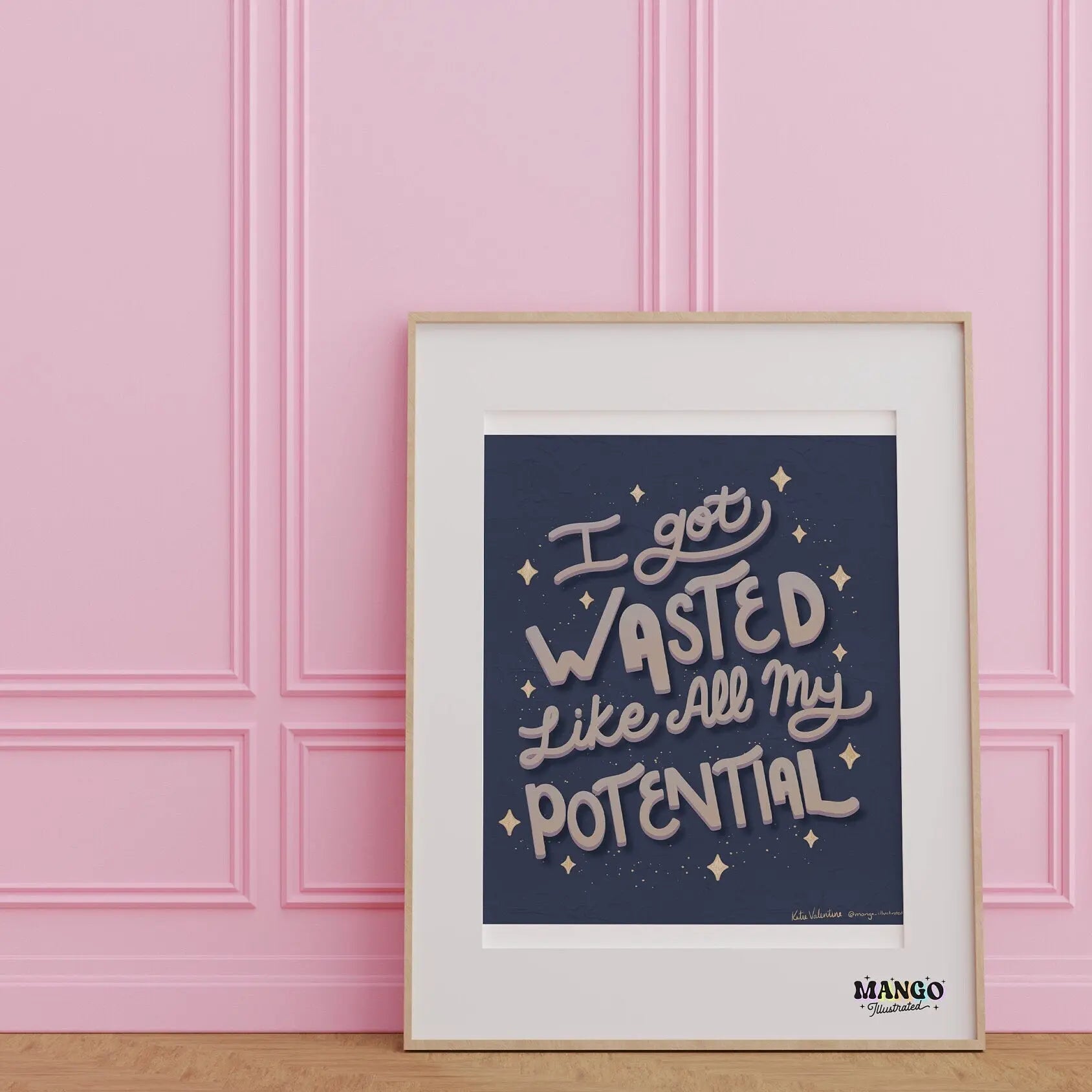 This is Me Trying art print - MangoIllustrated - Physical Art Print